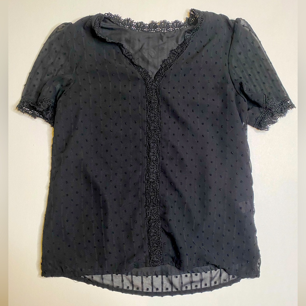 Black blouse size medium women work office casual